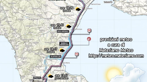 Il tempo a Matera per la quinta tappa del Giro d'Italia